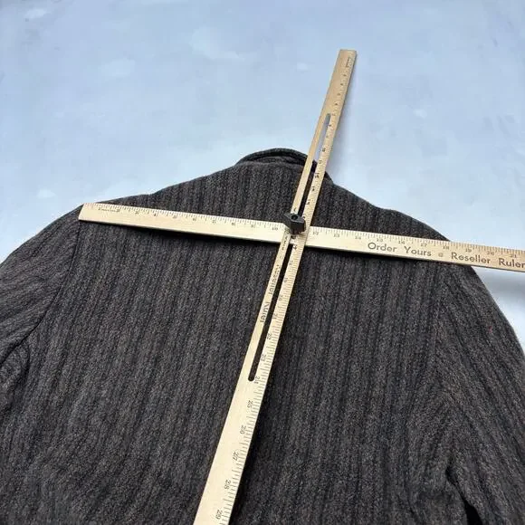 Vintage 50s Hall American Wool Coat Jacket Robert Hall Salt & Pepper Stripe M/L